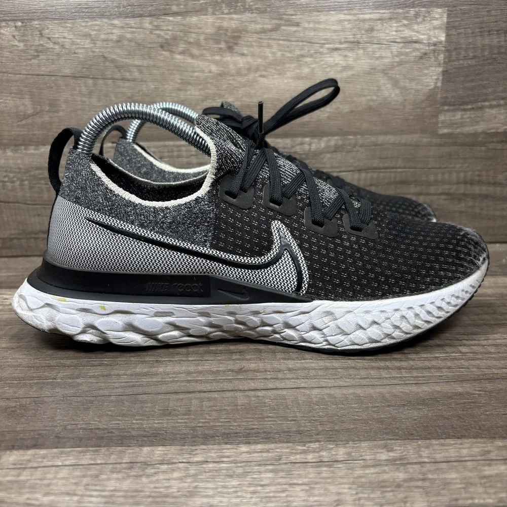 Nike React Inifinity Run Black Gray Womens US Size 9.5 CD4372-012 Running Shoes